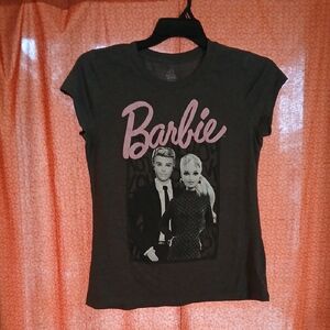 Barbie Kids Graphic T-Shirt - Gray and Pink Size XL